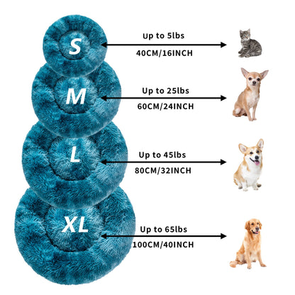 Fluffy Donut Dog Bed 🛏️ – Calming, Cozy & Washable Pet Haven 🐶🐱