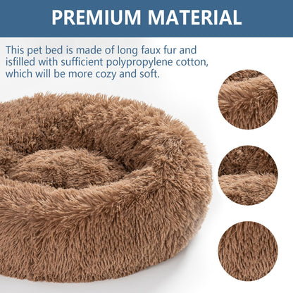 Fluffy Donut Dog Bed 🛏️ – Calming, Cozy & Washable Pet Haven 🐶🐱