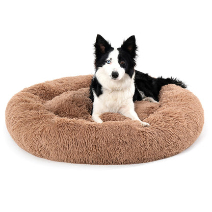 Fluffy Donut Dog Bed 🛏️ – Calming, Cozy & Washable Pet Haven 🐶🐱