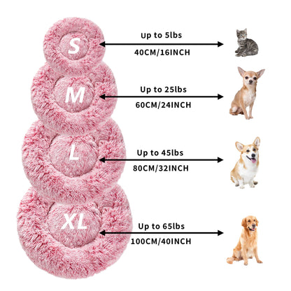 Fluffy Donut Dog Bed 🛏️ – Calming, Cozy & Washable Pet Haven 🐶🐱